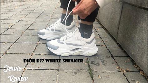 dior b22 white on feet